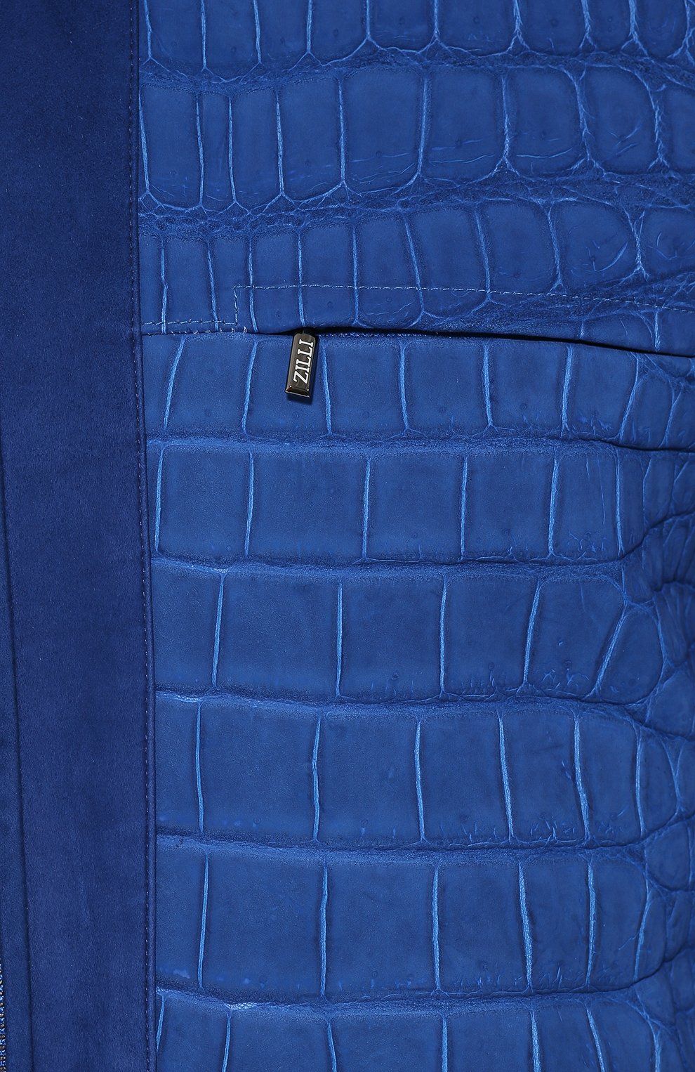 Кардиган из смеси хлопка и шелка с отделкой из кожи крокодила ZILLI, арт. MBR-BL155-LUCR1/ML02/CNIL, фото 5