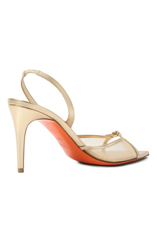 Комбинированные босоножки Santoni WHEG71698HA2TZNA Золотой  WHEG71698HA2TZNA Фото 5