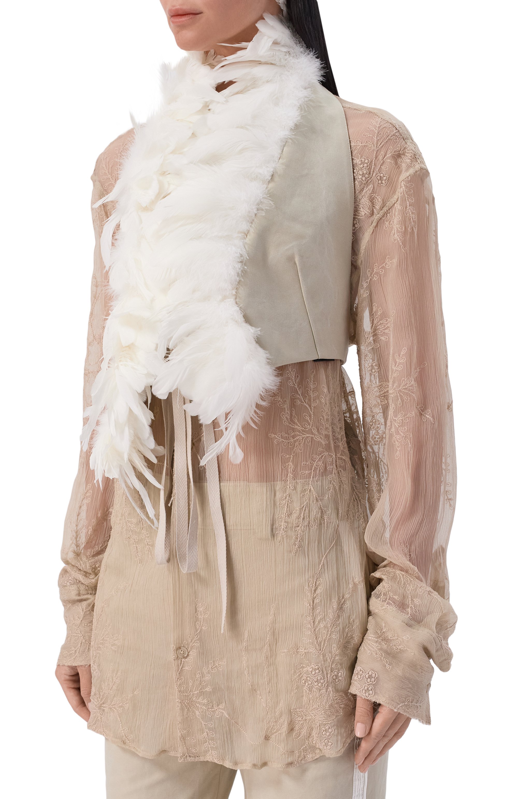 Хлопковый жилет ANN DEMEULEMEESTER, арт. B0014021/FA728, фото 3