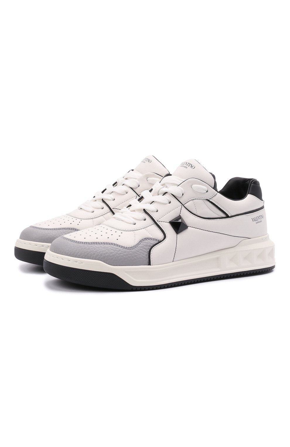 Кожаные кеды one stud VALENTINO белого цвета по цене 86650 руб., арт. WY2S0E71/NWN, фото 1 Кожаные кеды one stud VALENTINO, арт. WY2S0E71/NWN, фото 1