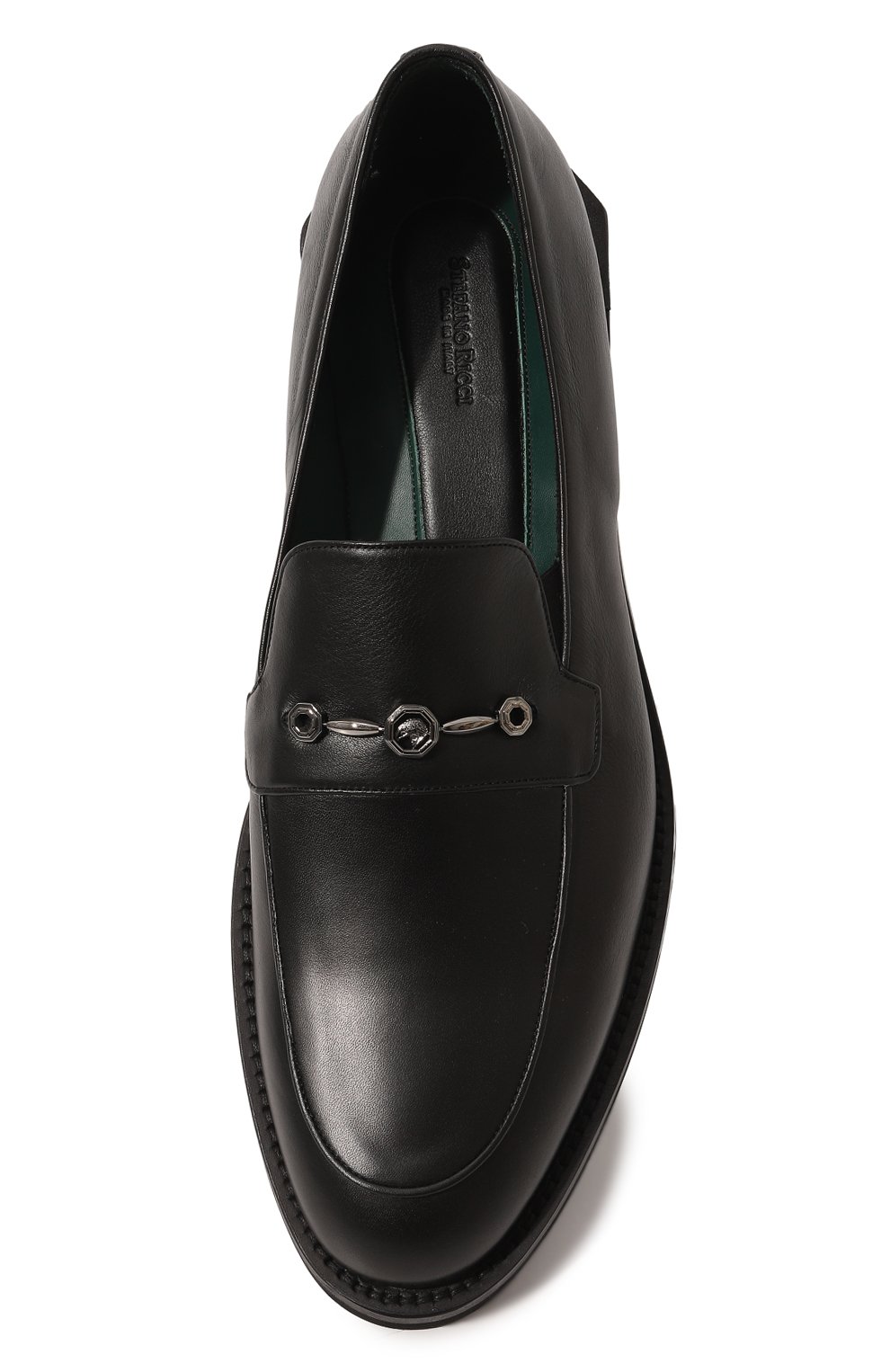 Кожаные лоферы STEFANO RICCI черного цвета по цене 122000 руб., арт. US727G2259/VTS, фото 6 Кожаные лоферы STEFANO RICCI, арт. US727G2259/VTS, фото 6