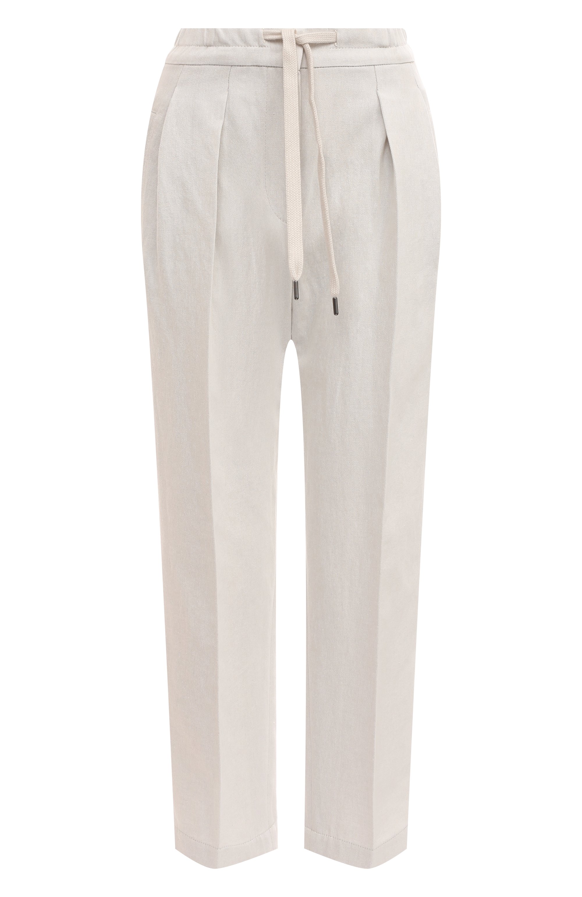 Брюки из хлопка и льна BRUNELLO CUCINELLI, арт. MH561B1311, фото 1