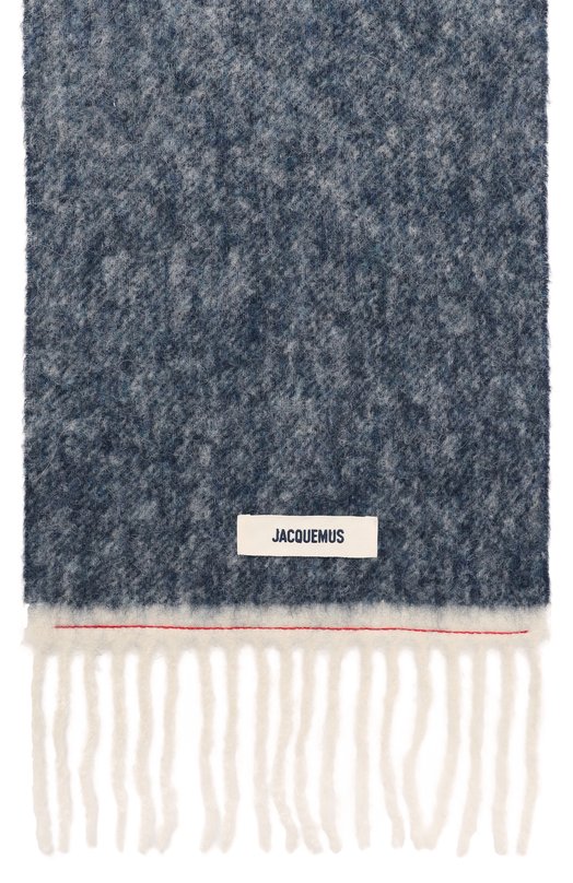 Шерстяной шарф Jacquemus 24HACU00572/B0T4032 Синий  24HACU00572/B0T4032 Фото 4