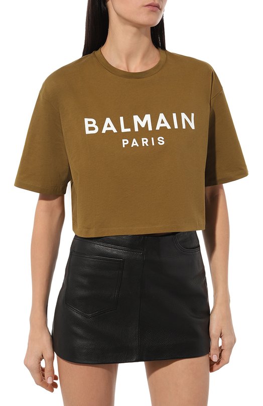 фото Хлопковая футболка balmain