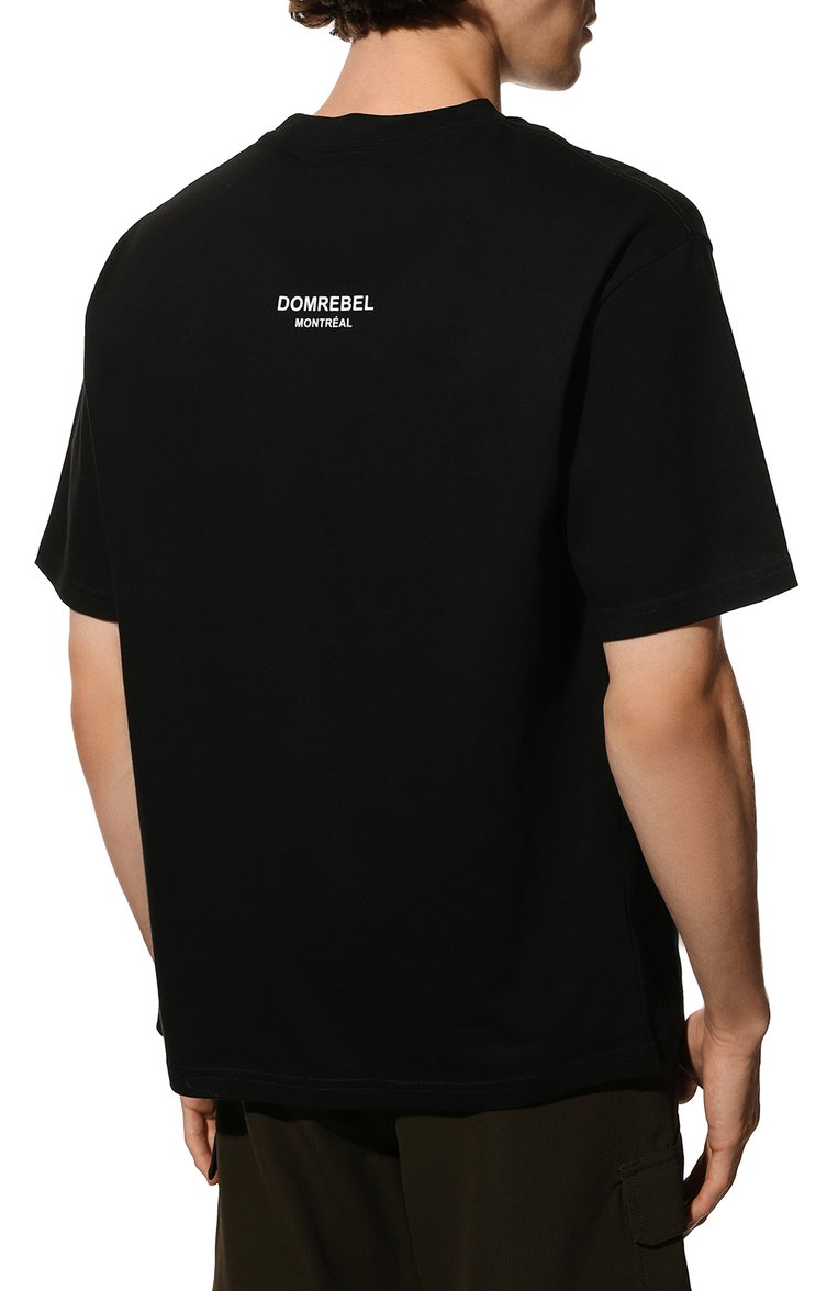 Мужская хлопковая футболка DOMREBEL черного цвета, арт. MSNAP/T-SHIRT | Фото 4 (Материал внешний: Хлопок; Рукава: Короткие; Длина (для топов): Стандартные; Принт: С принтом; Стили: Гранж; Региональные ограничения белый список (Axapta Mercury): Не проставлено; Нос: Не проставлено; Кросс-КТ: Джерси; Мужское Кросс-КТ: Футболка-одежда; Автоматизация состава: Проставлено; Автоматизация ТО: Проставлено; Re-sync: On)