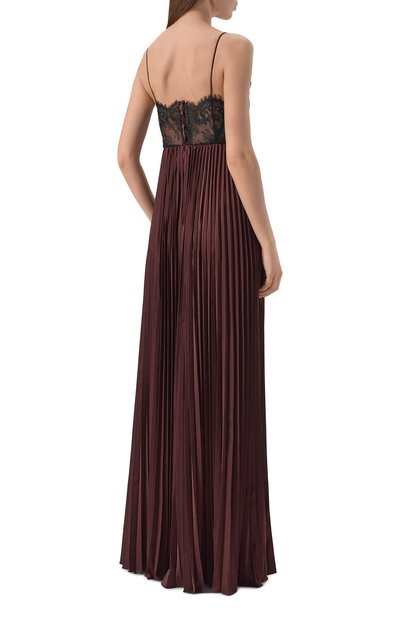 Атласное платье SELF-PORTRAIT, арт. SS26-157X-BR, фото 3