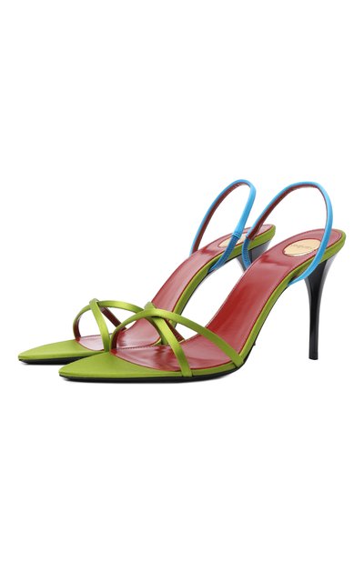 Женские текстильные босоножки justify 90 SAINT LAURENT, арт. 869739/9QNA2