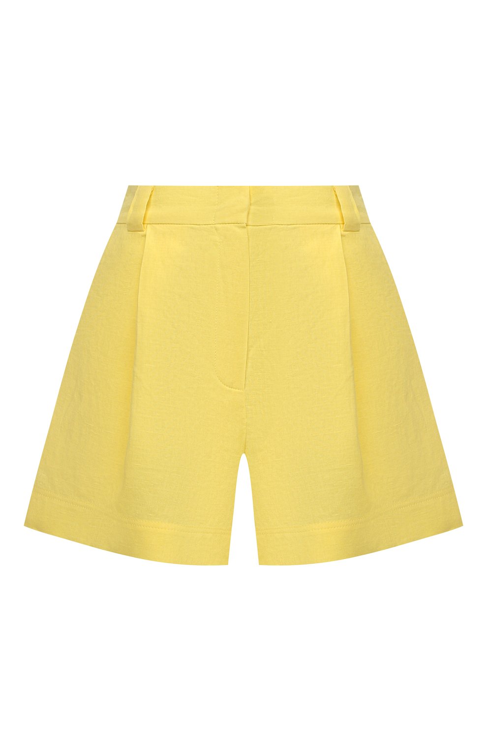 Шорты из льна и хлопка A MERE CO желтого цвета по цене 19100 руб., арт. AMC-RSS21-42Y, фото 1 Шорты из льна и хлопка A MERE CO, арт. AMC-RSS21-42Y, фото 1