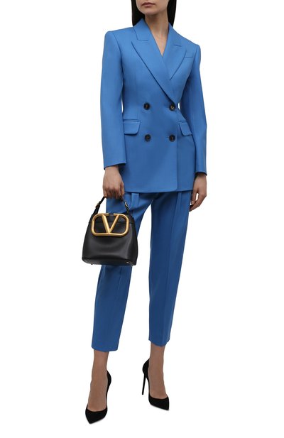 Шерстяной жакет ALEXANDER MCQUEEN синего цвета по цене 227000 руб., арт. 686808/QJACB, фото 2 Шерстяной жакет ALEXANDER MCQUEEN, арт. 686808/QJACB, фото 2