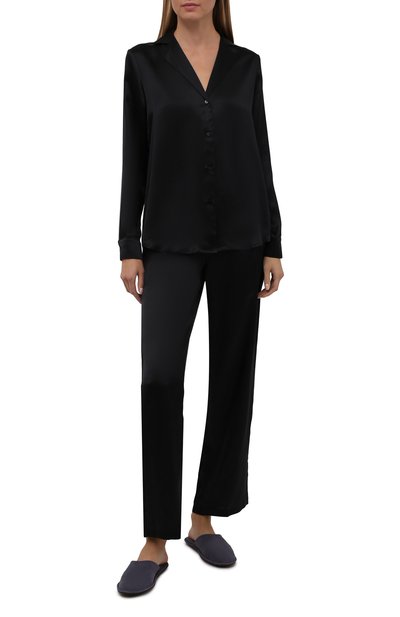 Шелковые брюки AUBADE черного цвета по цене 26050 руб., арт. QS60, фото 2 Шелковые брюки AUBADE, арт. QS60, фото 2