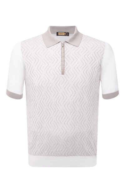 Поло с отделкой из кожи аллигатора ZILLI, арт. MBV-PZ082-LABC1/MC01/AMIS, фото 1