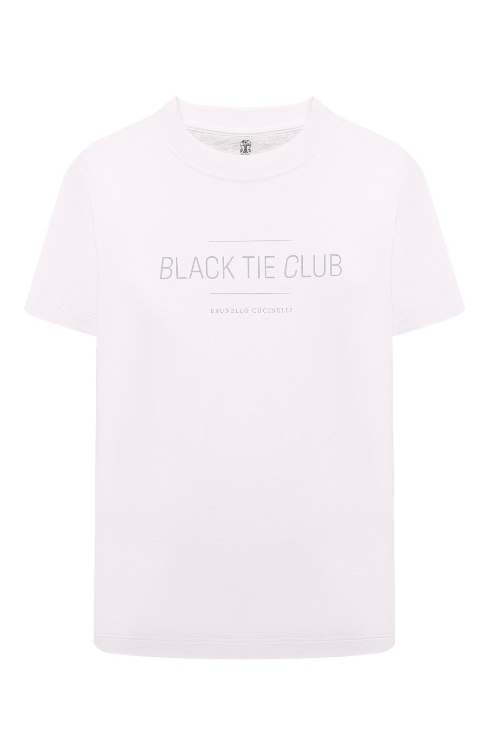 Хлопковая футболка BRUNELLO CUCINELLI белого цвета по цене 29950 руб., арт. B0B13S153C, фото 1 Хлопковая футболка BRUNELLO CUCINELLI, арт. B0B13S153C, фото 1