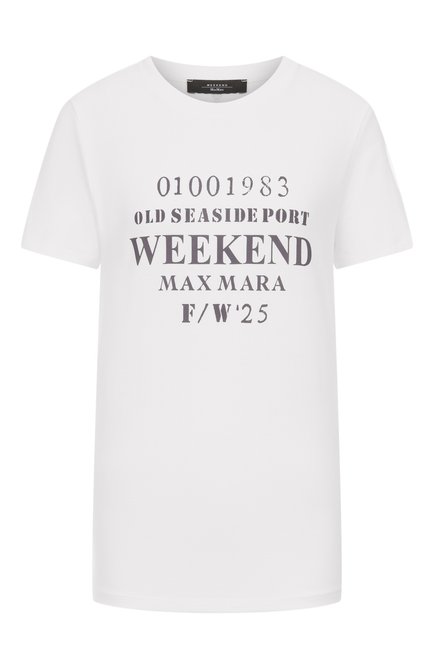 Женская хлопковая футболка WEEKEND MAX MARA, арт. GUGLIA