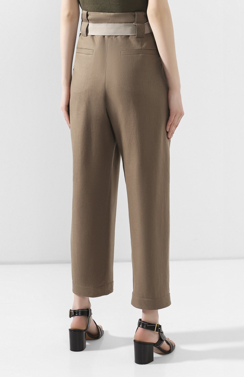 Брюки из смеси льна и хлопка BRUNELLO CUCINELLI, арт. M0H85P7219, фото 4