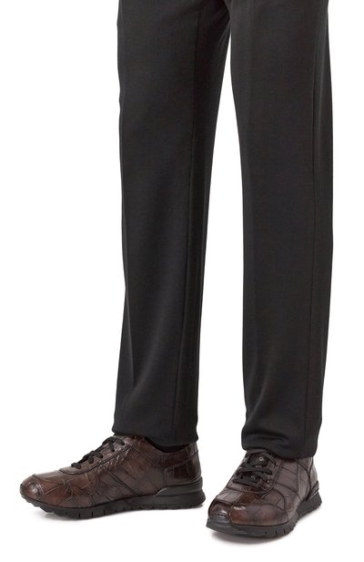 Кроссовки из кожи аллигатора KITON, арт. USSA114N0010221001, фото 3