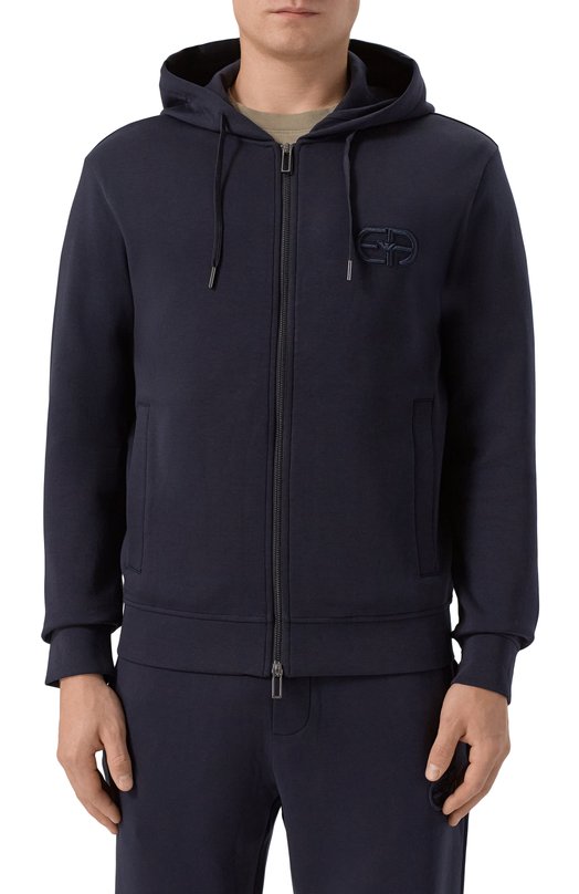 Хлопковая толстовка Emporio Armani 8N1ML6/1JHSZ Синий  8N1ML6/1JHSZ Фото 3