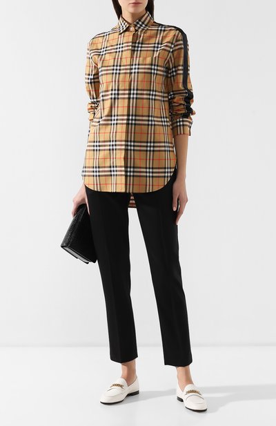 Хлопковая рубашка в клетку BURBERRY, арт. 8003206, фото 2