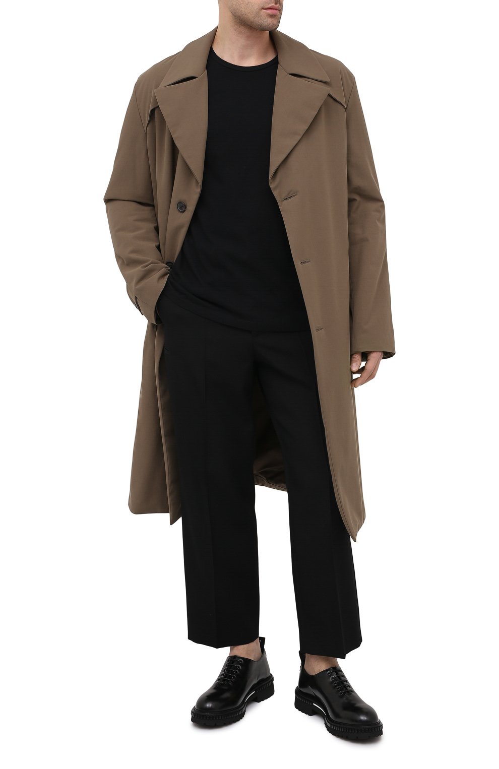 Кожаные оксфорды ATTIMONELLI'S хаки цвета по цене 43300 руб., арт. AA436, фото 2 Кожаные оксфорды ATTIMONELLI'S, арт. AA436, фото 2