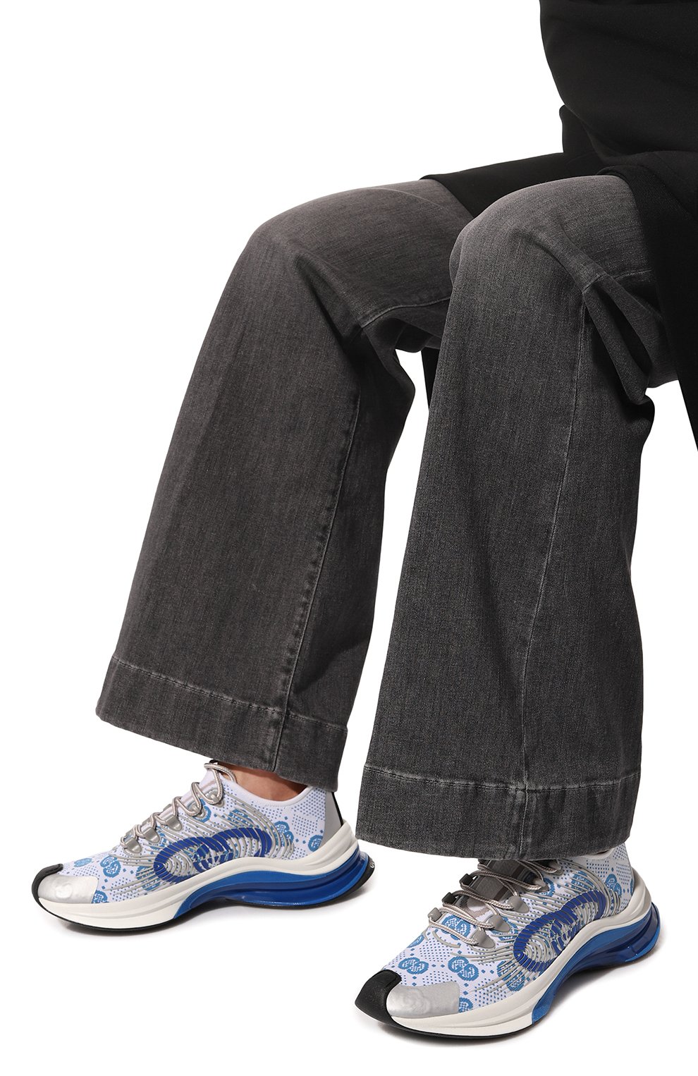 Текстильные кроссовки gucci run GUCCI, арт. 680903 USN10, фото 3