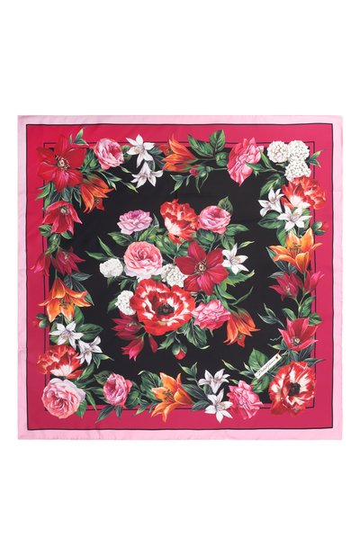 Шелковый платок DOLCE & GABBANA розового цвета по цене 69950 руб., арт. FN090R/GDC7A, фото 4 Шелковый платок DOLCE & GABBANA, арт. FN090R/GDC7A, фото 4
