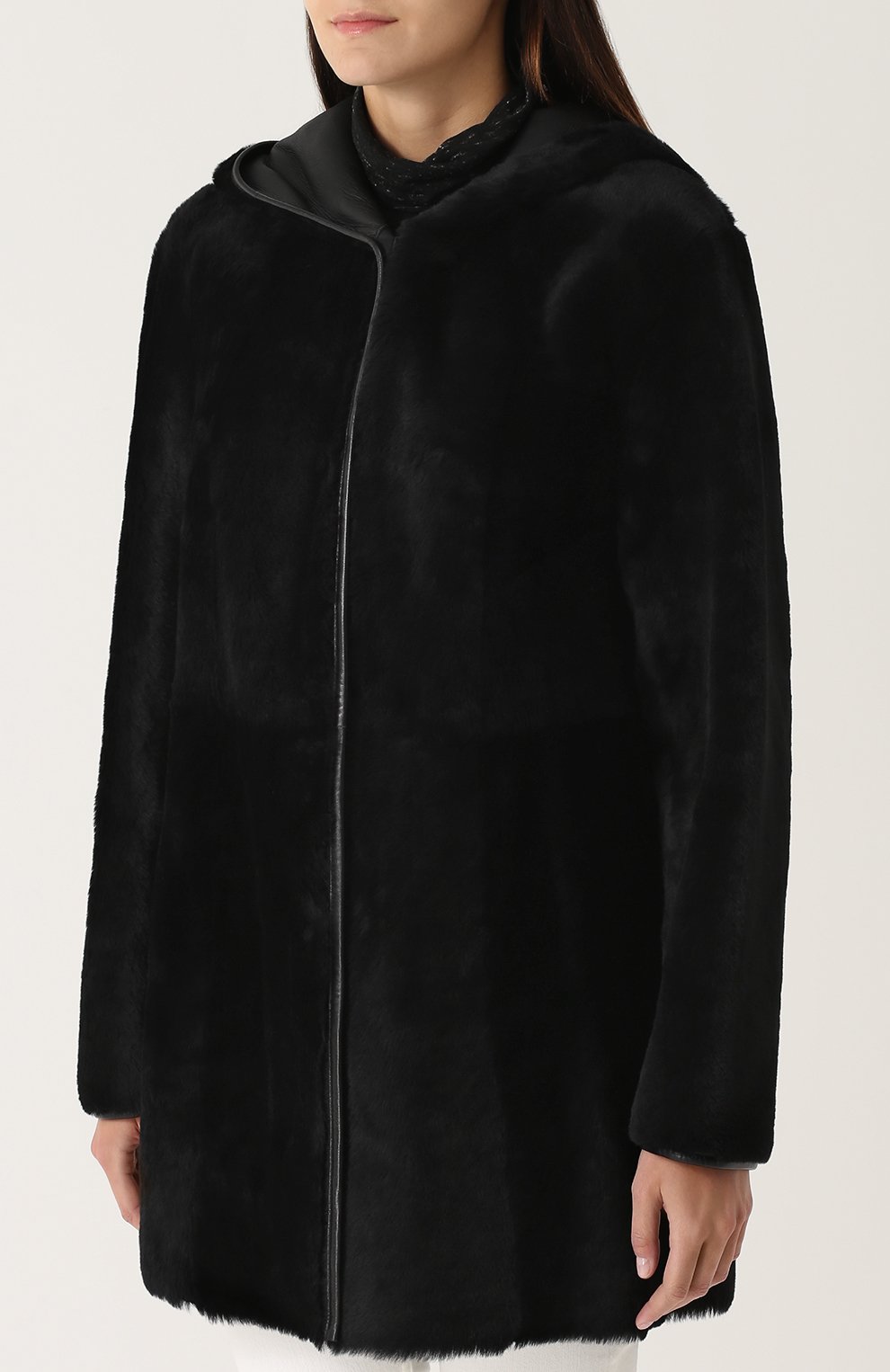 Шуба с капюшоном из овчины ESCADA, арт. 5024612, фото 3