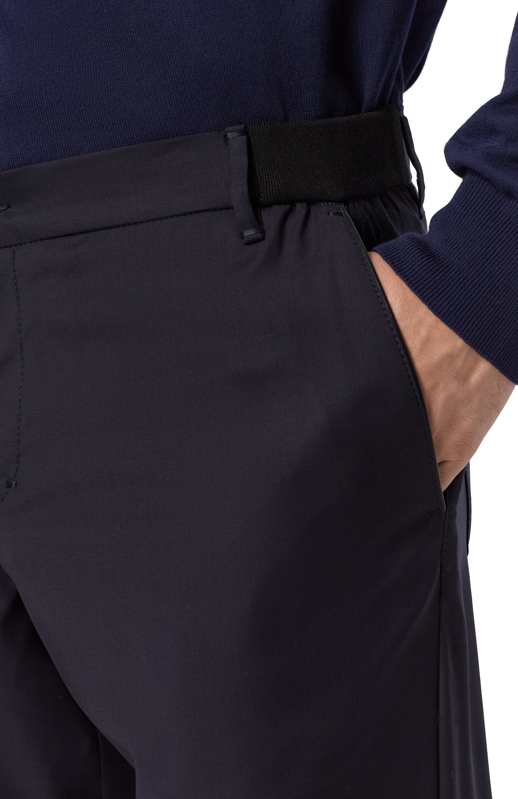 Шерстяные брюки ZILLI темно-синего цвета по цене 139500 руб., арт. CP201DM0201VUC000, фото 5 Шерстяные брюки ZILLI, арт. CP201DM0201VUC000, фото 5