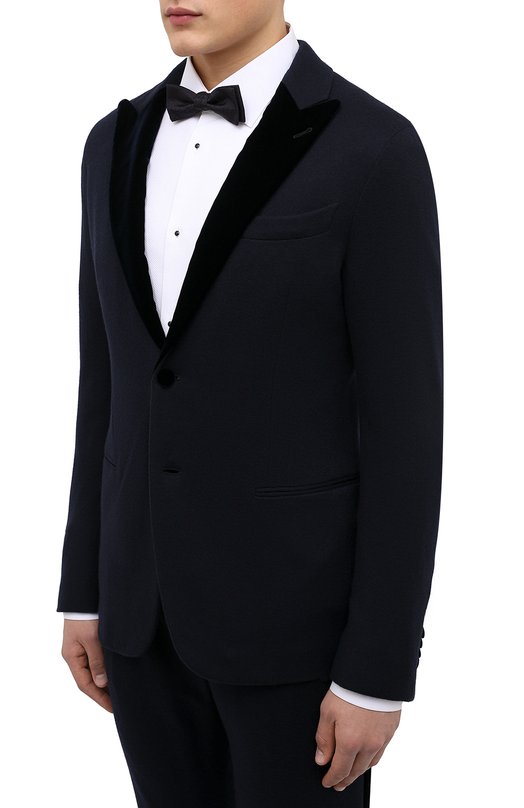 Кашемировый пиджак Giorgio Armani 1WGAS01A/J000M_1 Синий  1WGAS01A/J000M_1 Фото 3
