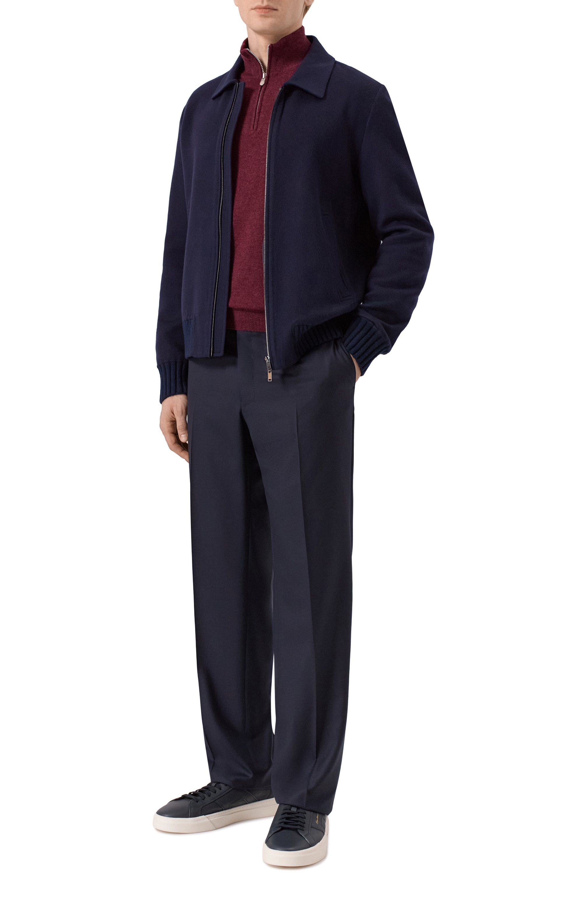 Шерстяные брюки MVST темно-синего цвета по цене 152500 руб., арт. M25.1MM.T409/684, фото 2 Шерстяные брюки MVST, арт. M25.1MM.T409/684, фото 2