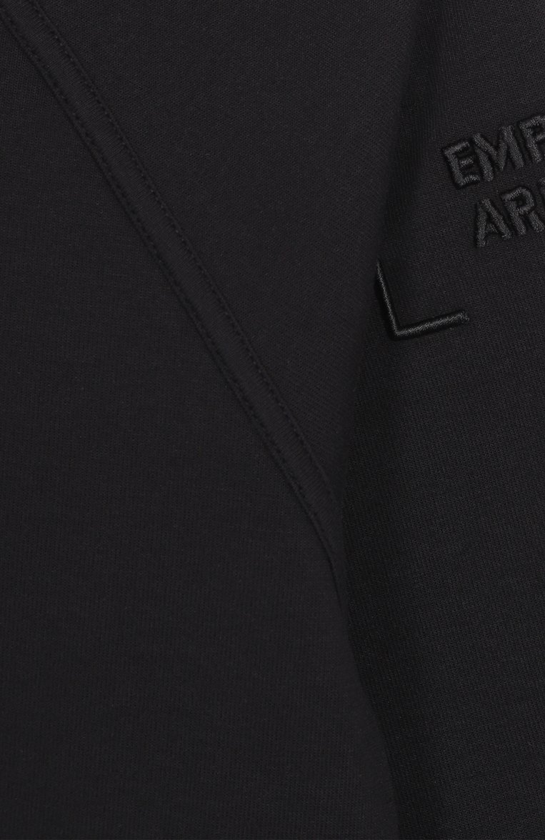 Детского комплект из толстовки и брюк EMPORIO ARMANI темно-синего цвета, арт. EB000168/AF13217 | Фото 4 (Материал внешний: Хлопок, Синтетический материал; Рукава: Длинные; Мальчики Кросс-КТ: Костюмы-спорт; Ростовка одежда: 4 года | 104 см, 5 лет | 110 см, 6 лет | 116 см, 7 лет | 122 см, 8 лет | 128 см, 10 - 11 лет | 140 - 146см, 13 - 15 лет | 158 см, 16 лет | 164 см)