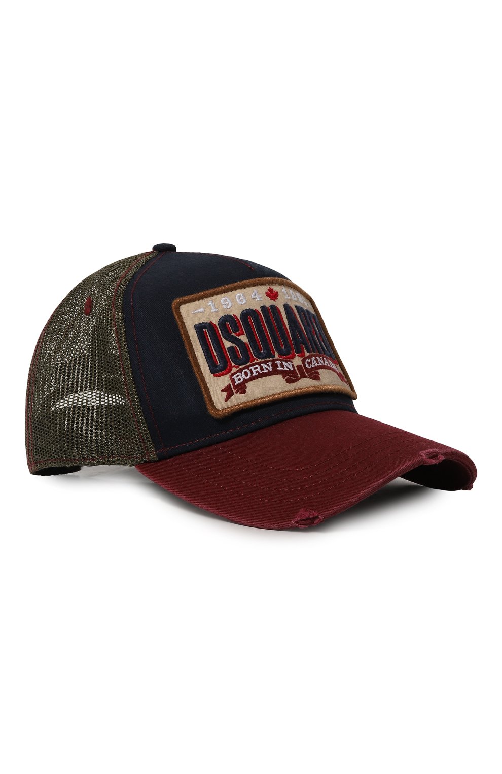 Бейсболка DSQUARED2 бордового цвета по цене 32950 руб., арт. BCW0742/05C02694, фото 1 Бейсболка DSQUARED2, арт. BCW0742/05C02694, фото 1