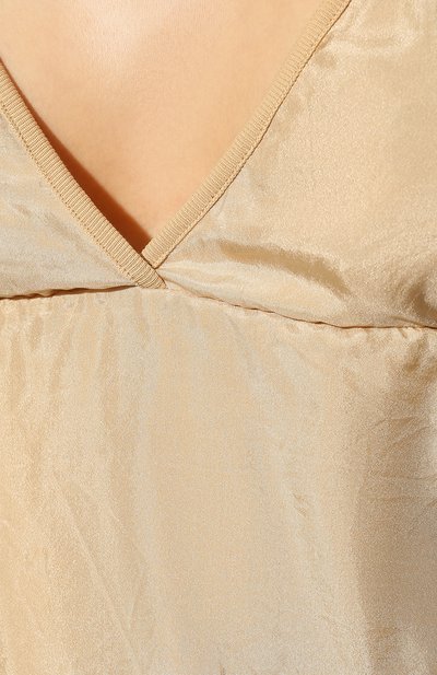 Топ из шелка и хлопка DRIES VAN NOTEN светло-бежевого цвета по цене 31000 руб., арт. 221-011119-4627, фото 5 Топ из шелка и хлопка DRIES VAN NOTEN, арт. 221-011119-4627, фото 5