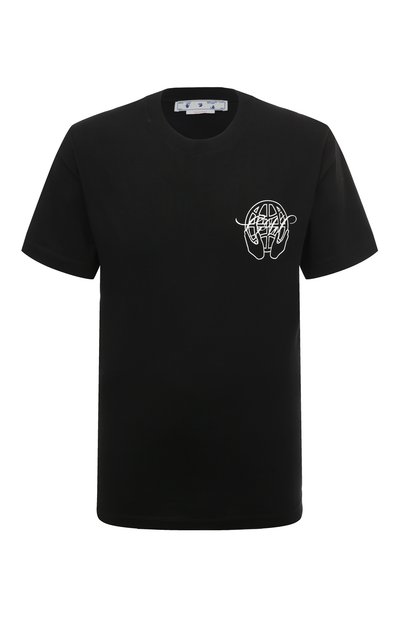 Хлопковая футболка OFF-WHITE, арт. OMAA027S23JER0071001, фото 1