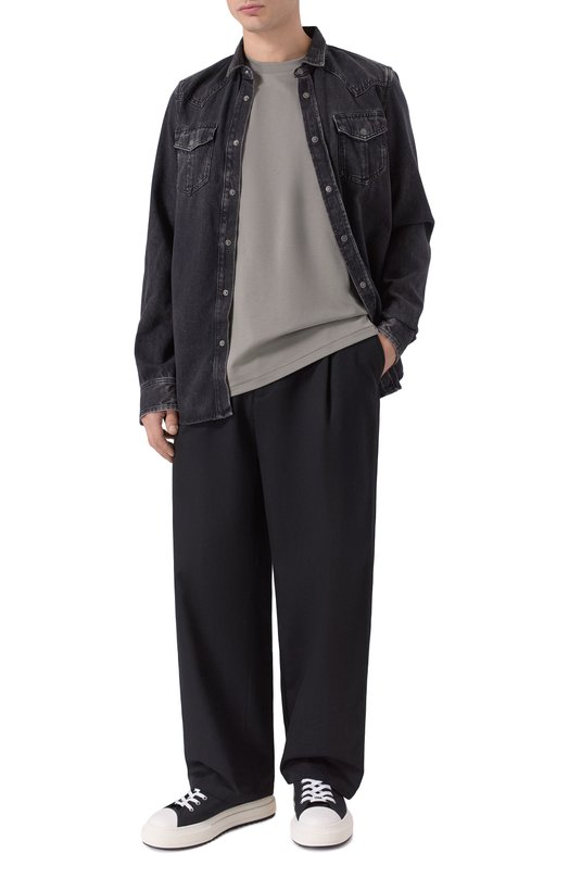 Хлопковая футболка Attachment AJ52-090 Хаки  AJ52-090 Фото 2