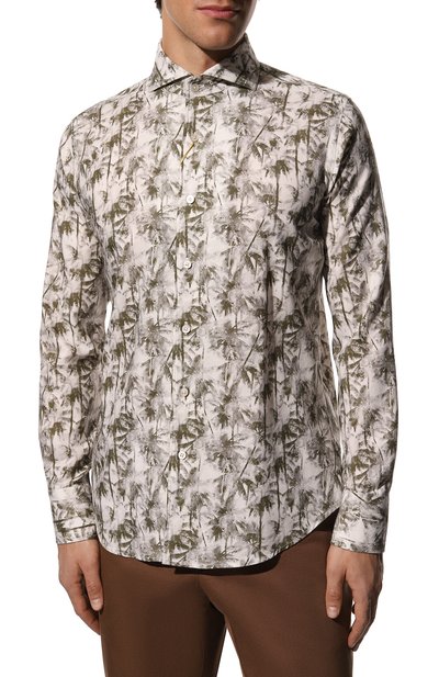 Рубашка из вискозы и хлопка CANALI, арт. L756/GL02220, фото 3