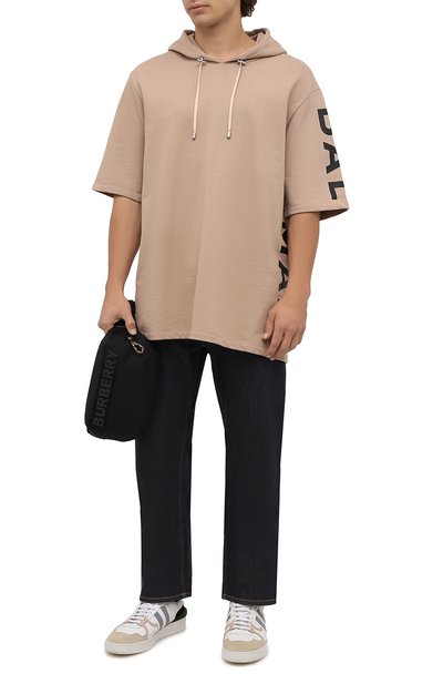 Хлопковое худи BALMAIN бежевого цвета по цене 69950 руб., арт. XH1JL000/BB15, фото 2 Хлопковое худи BALMAIN, арт. XH1JL000/BB15, фото 2