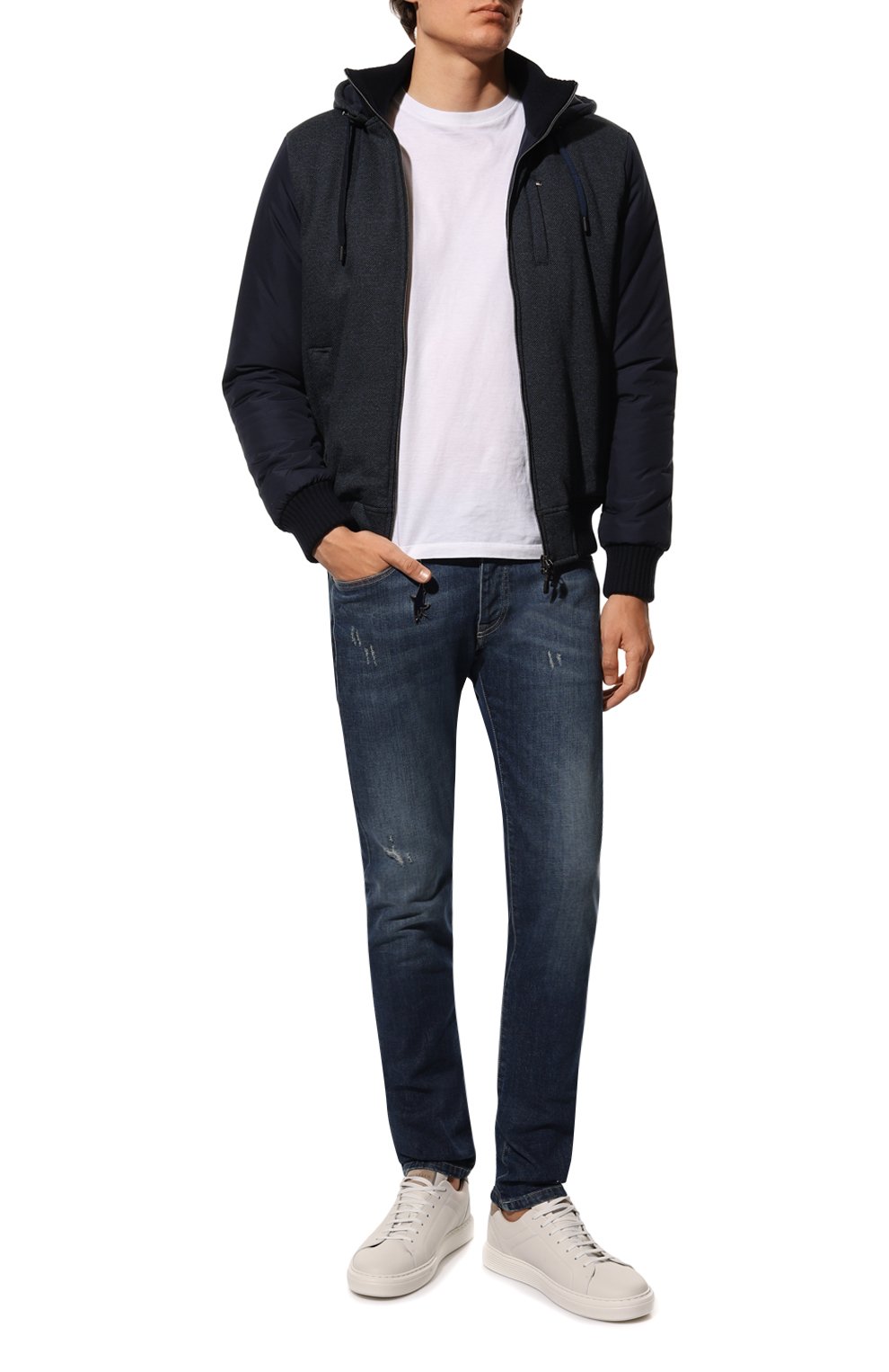 Утепленный бомбер CAPOBIANCO синего цвета по цене 106500 руб., арт. 13M351.JCNY., фото 2 Утепленный бомбер CAPOBIANCO, арт. 13M351.JCNY., фото 2