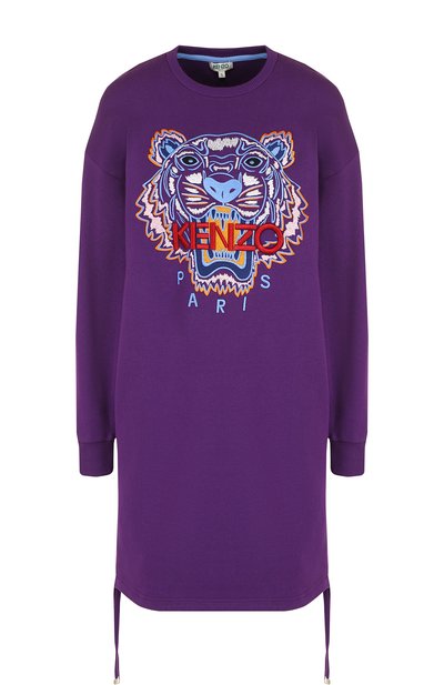 Женское хлопковое платье-толстовка с контрастной вышивкой KENZO, арт. 2R08444XB
