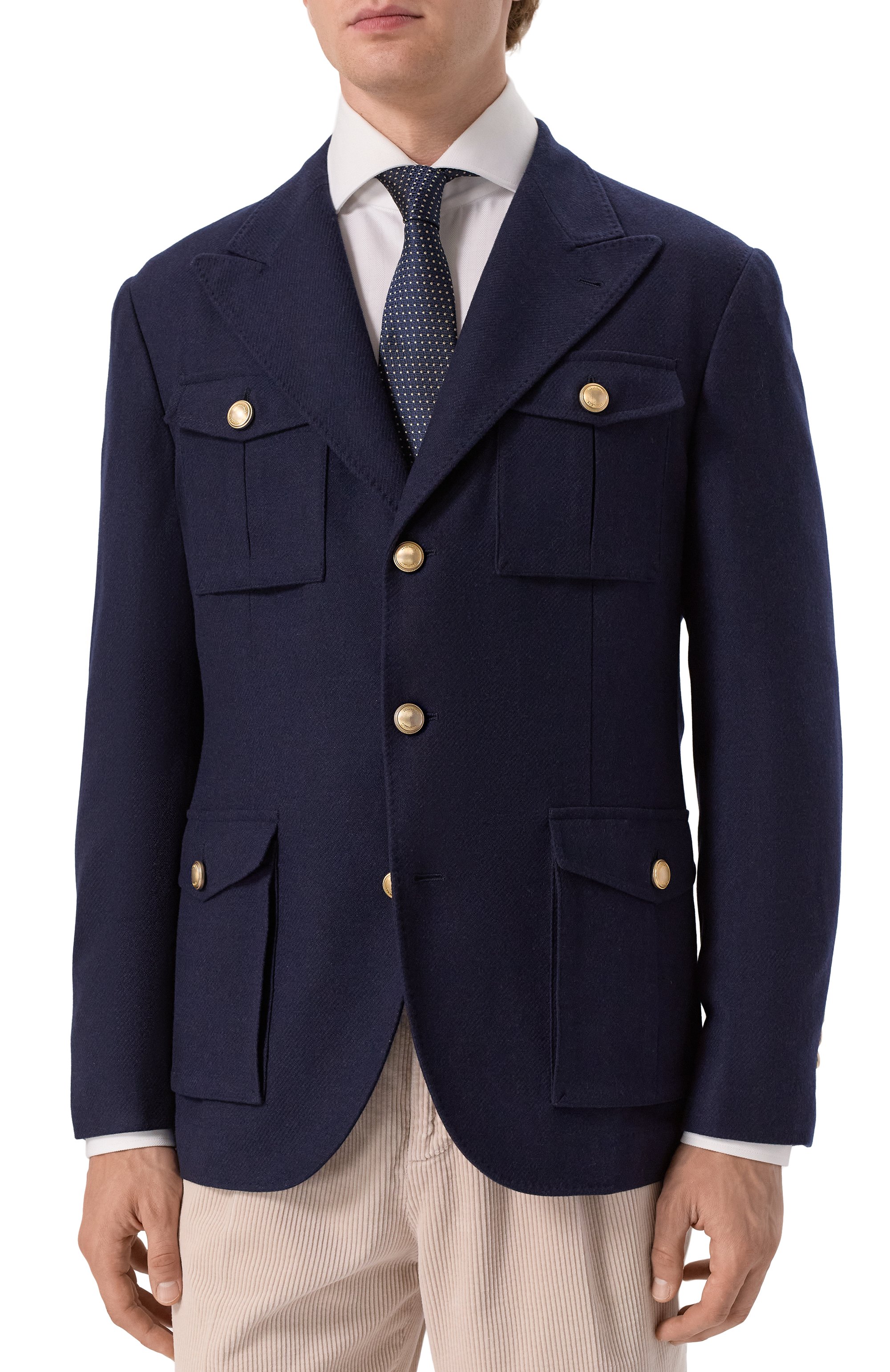 Пиджак из шерсти и шелка BRUNELLO CUCINELLI, арт. MN4857BDD, фото 4