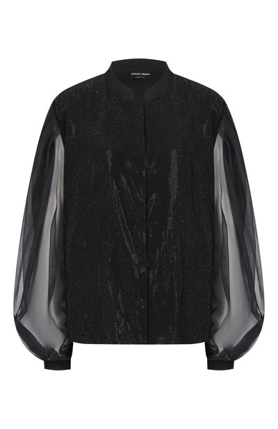 Женская атласная блузка с отделкой стразами GIORGIO ARMANI, арт. GW004387/AF30225