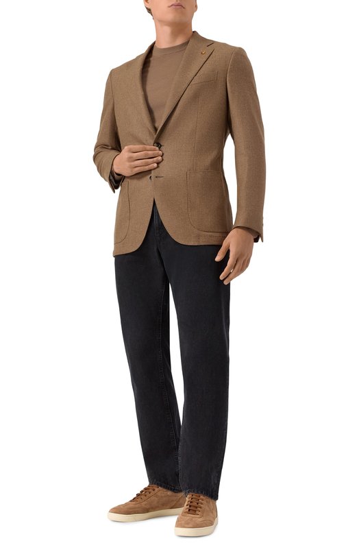 Пиджак из шерсти и кашемира Sartoria Latorre EF74/UG0505 Коричневый  EF74/UG0505 Фото 2