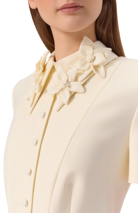 Шерстяное платье Shervarli DR26-0028 Кремовый  DR26-0028 Фото 4