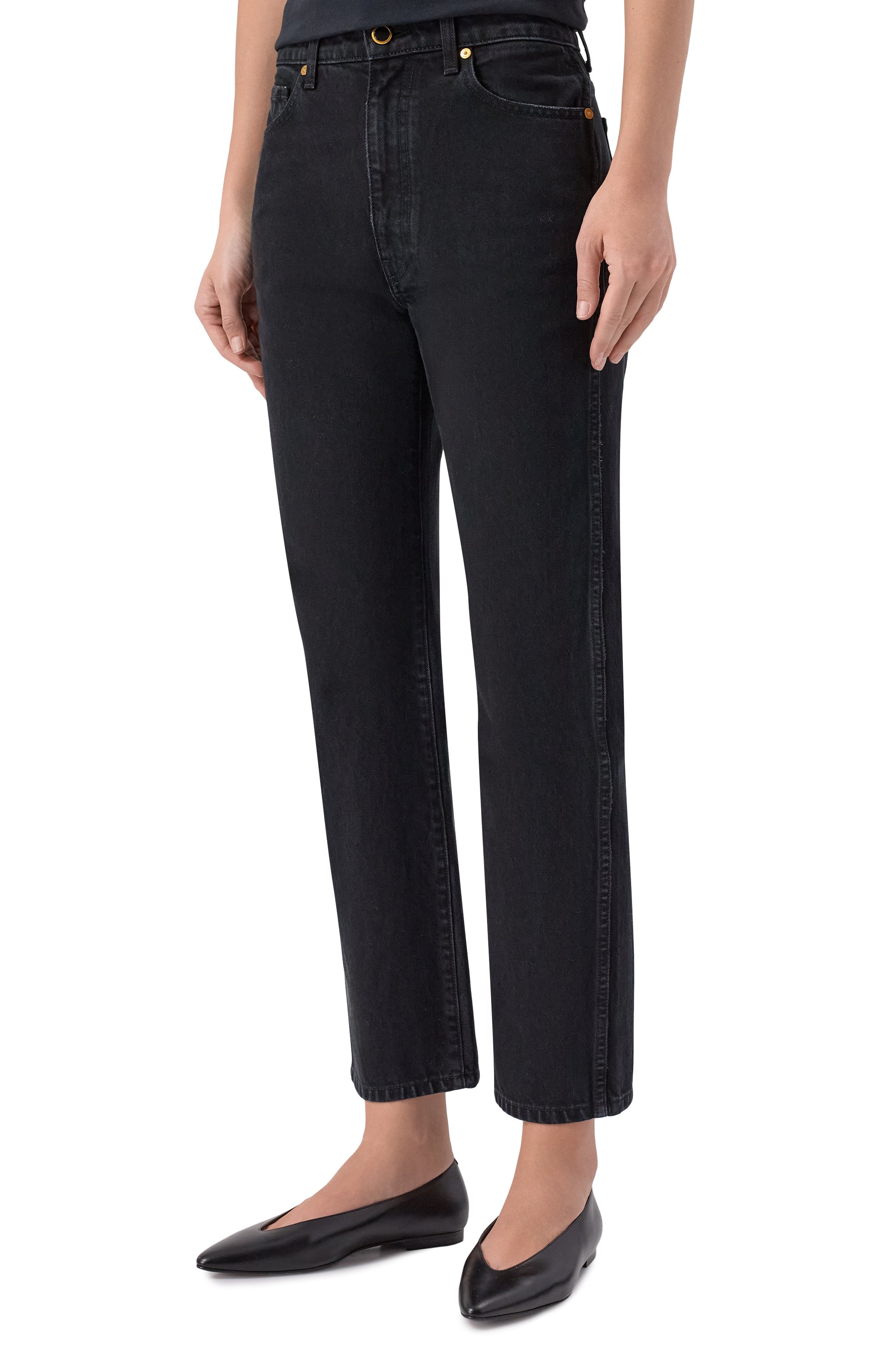 Джинсы KHAITE черного цвета по цене 74350 руб., арт. 1071-091/W913, фото 3 Джинсы KHAITE, арт. 1071-091/W913, фото 3