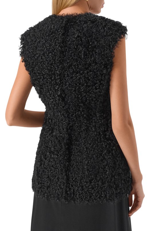 Жилет из овчины Dolce & Gabbana F793LF/FUPP0 Чёрный  F793LF/FUPP0 Фото 4