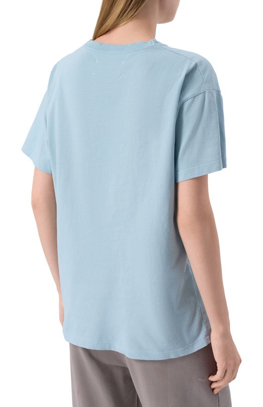 Хлопковая футболка Maison Margiela S51GC0536/S24575 Голубой  S51GC0536/S24575 Фото 4