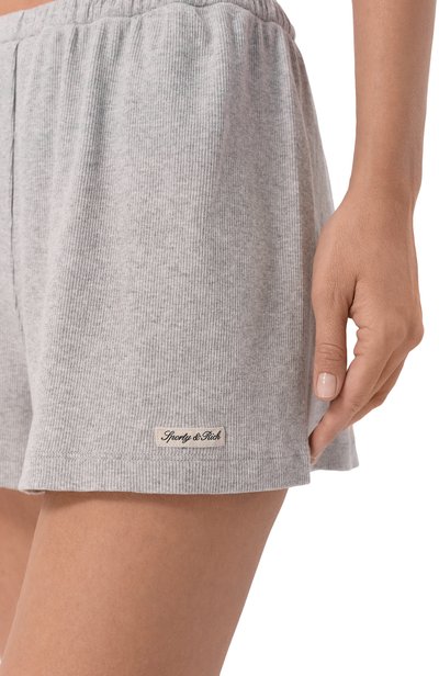 Хлопковые шорты SPORTY AND RICH серого цвета по цене 13600 руб., арт. SH06574326GY03, фото 5 Хлопковые шорты SPORTY AND RICH, арт. SH06574326GY03, фото 5