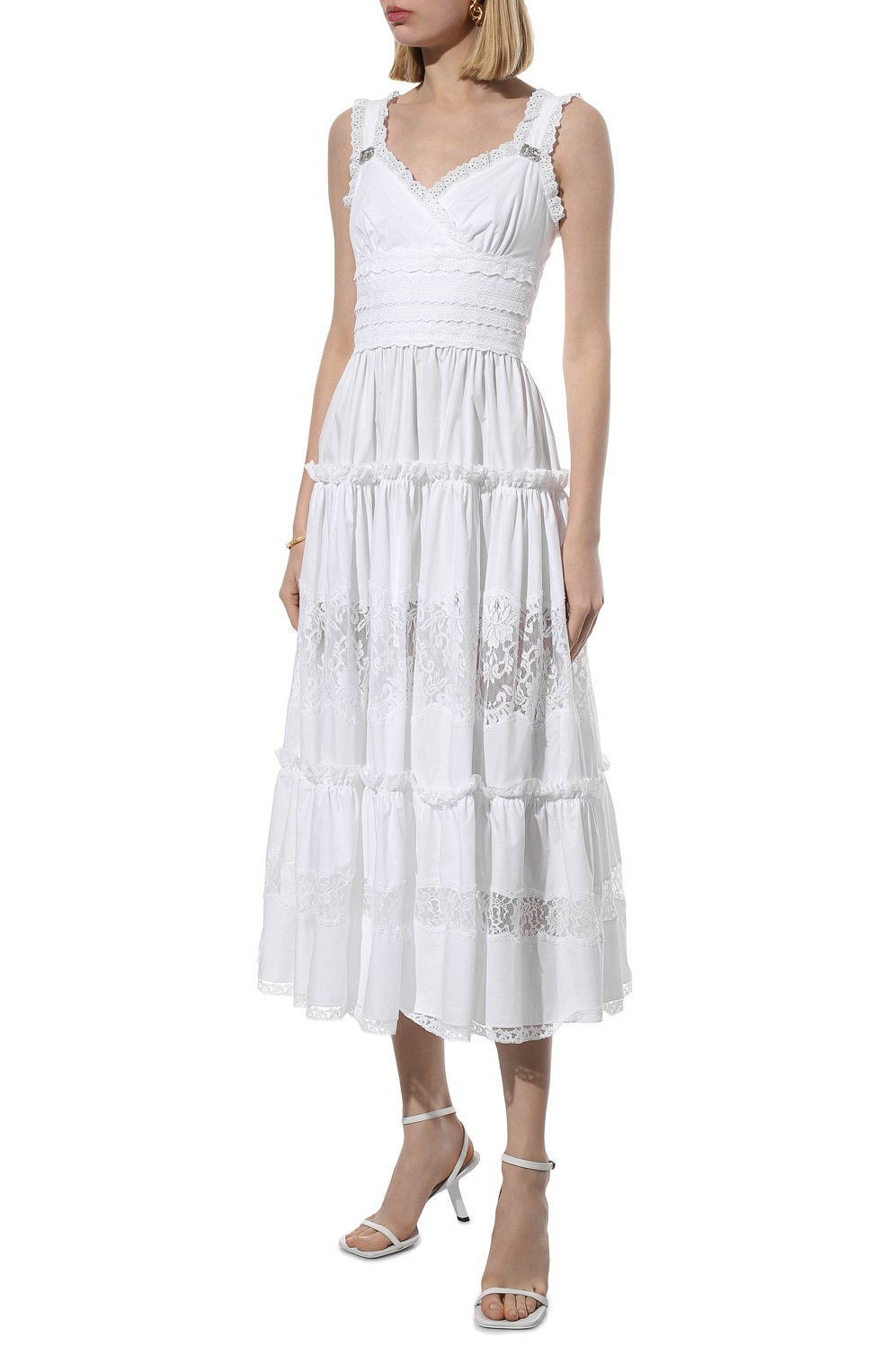 Хлопковое платье DOLCE & GABBANA, арт. F6ZQ7Z/FU5L5, фото 3