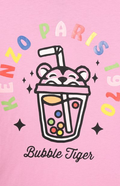 Хлопковая футболка KENZO розового цвета по цене 9530 руб., арт. K61769, фото 3 Хлопковая футболка KENZO, арт. K61769, фото 3