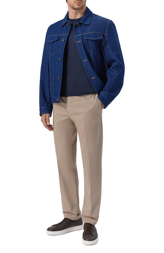 Шелковая футболка Stefano Ricci K919512G10/R25190 Синий  K919512G10/R25190 Фото 2