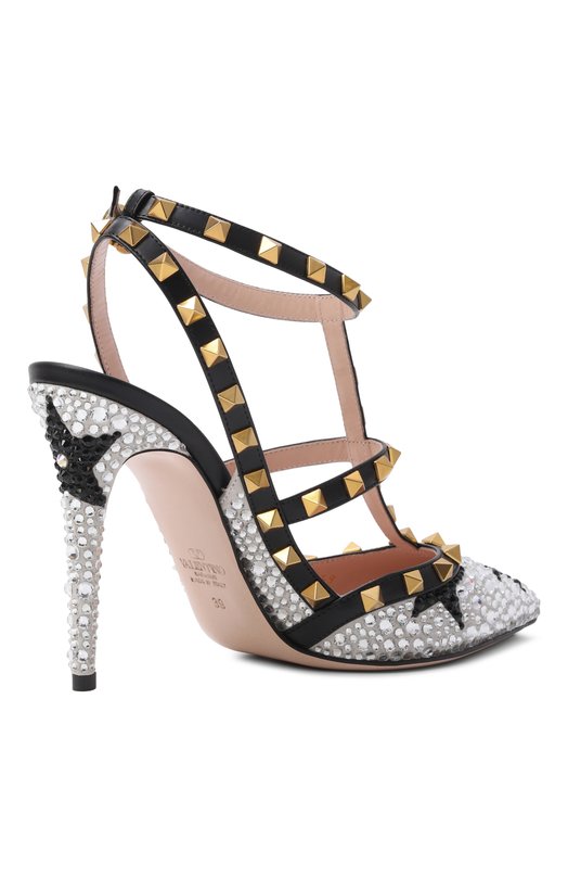 Кожаные туфли Rockstud 100 Valentino 8W2S0393/GIR Серебряный  8W2S0393/GIR Фото 5