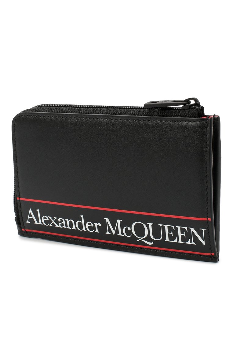 Мужской кожаный кошелек для монет ALEXANDER MCQUEEN черного цвета, арт. 600390/1SJ8B | Фото 2 (Материал: Натуральная кожа; Нос: Не проставлено)